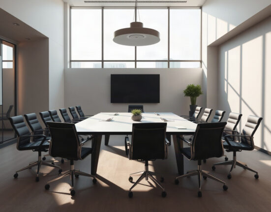 Modern meeting room symbolizing the abandoned Stripe and Advent acquisition of PayPal