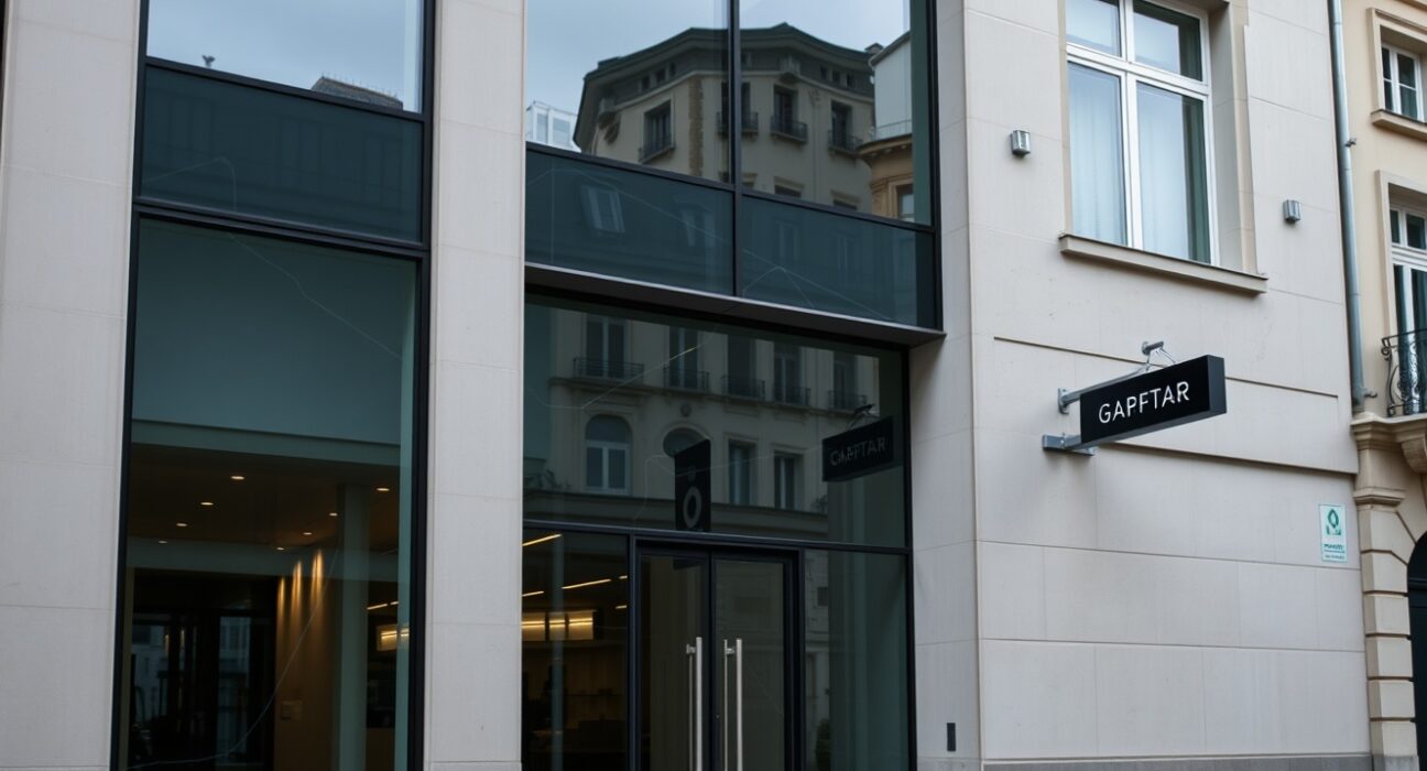 Modern office building in Luxembourg where Stripe's Bridge obtained its MiCA license