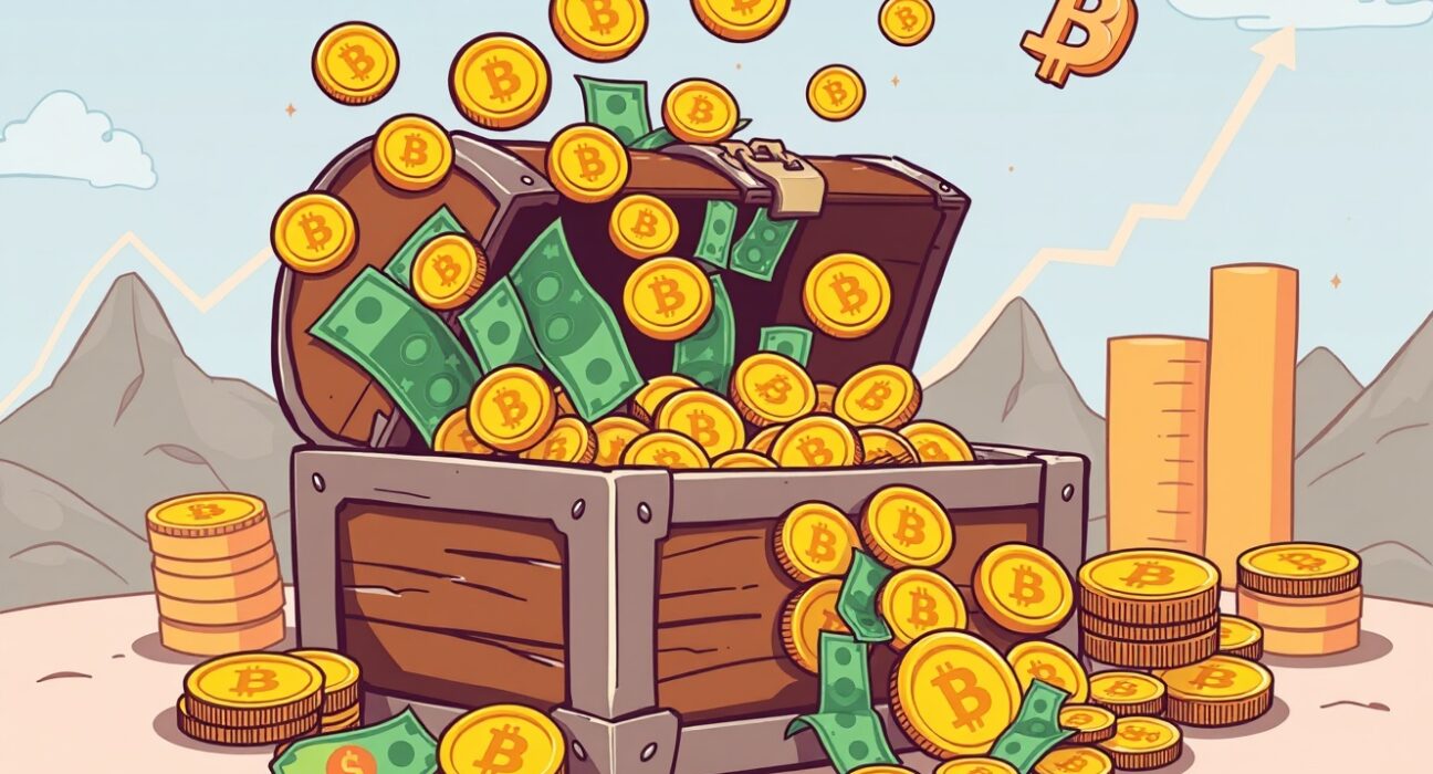 Ambitious Bitcoin investments growth strategy showing digital currency expansion