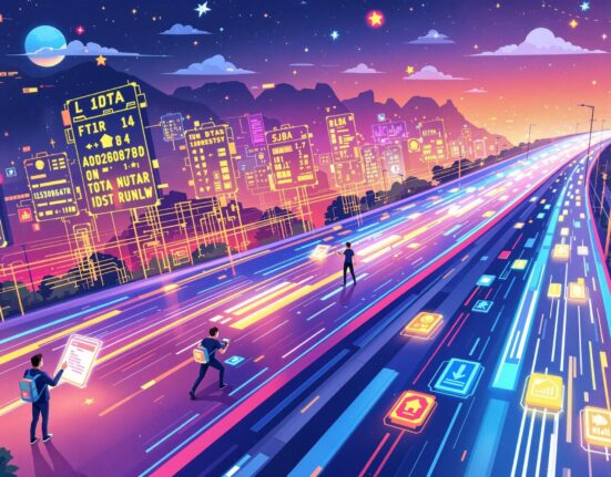 Cartoon illustration showing fast data access on Sui Network, highlighting the immense benefits of Sui gRPC for developers.