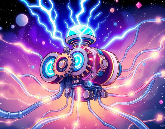 Mysticeti v2 consensus engine powering fast blockchain transactions with glowing network connections