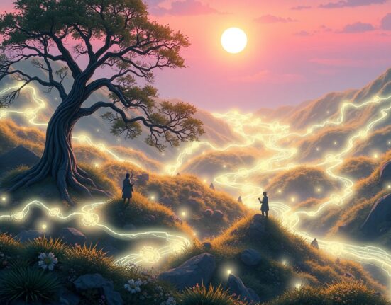 Sui blockchain's Mysticeti V2 upgrade enabling massive transaction throughput visualized as a network of light.