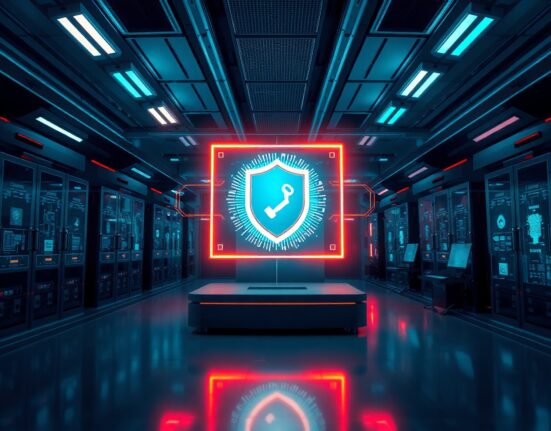 Sui blockchain post-quantum security concept with digital shield and cryptographic keys