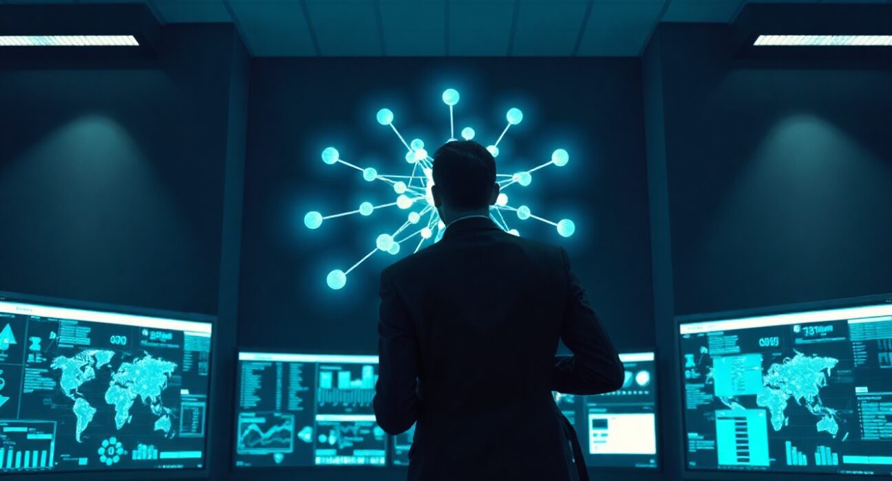 Sui Tessera private B2B settlement network visualization with secure transaction nodes