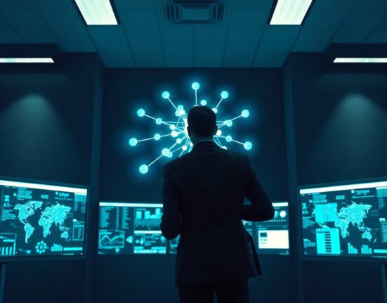 Sui Tessera private B2B settlement network visualization with secure transaction nodes