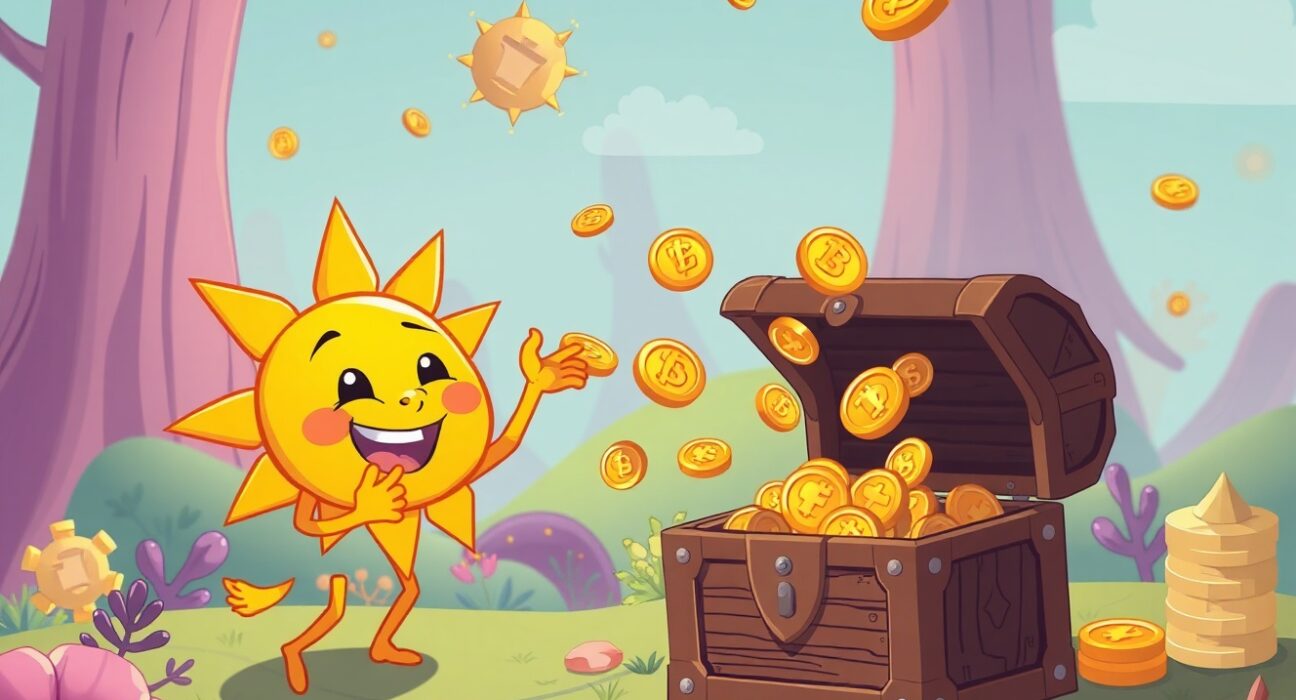 SUN buyback program illustration showing token accumulation and value growth