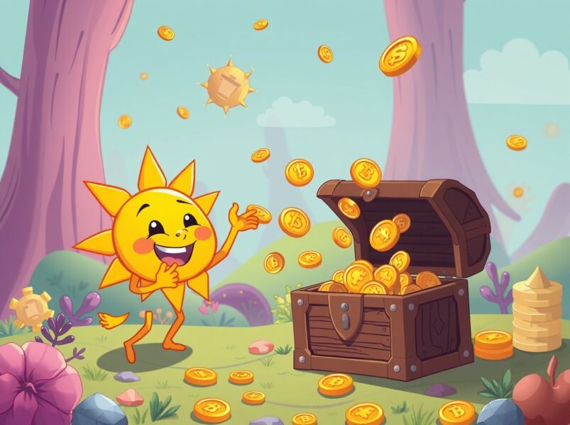 SUN buyback program illustration showing token accumulation and value growth