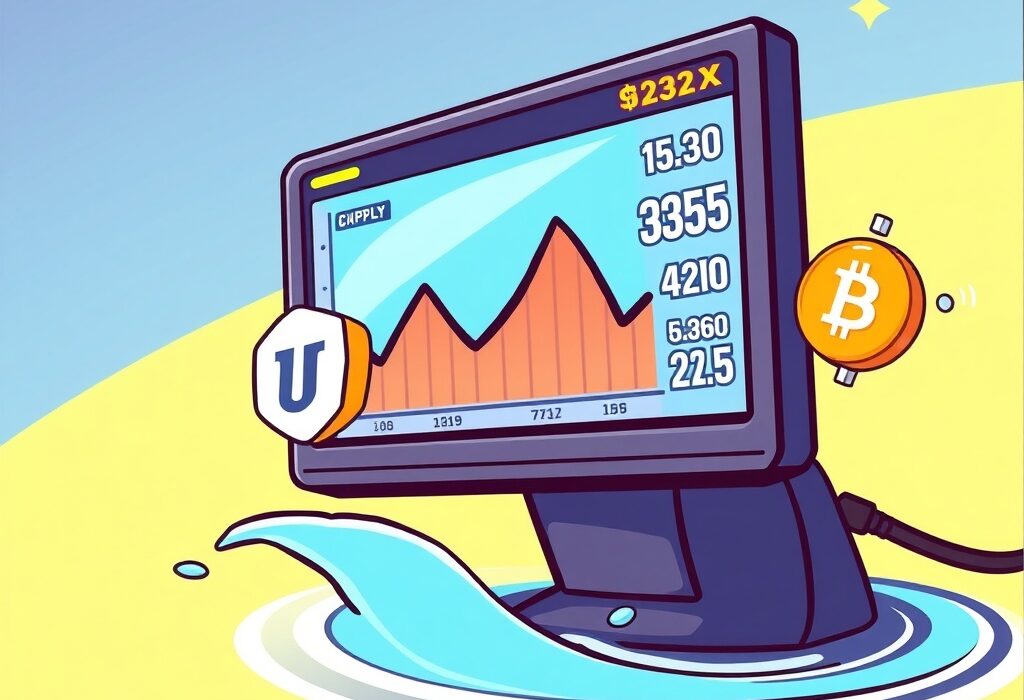 A visual representation of Upbit's update on SWELL circulating supply, showing data adjustments impacting the crypto market.
