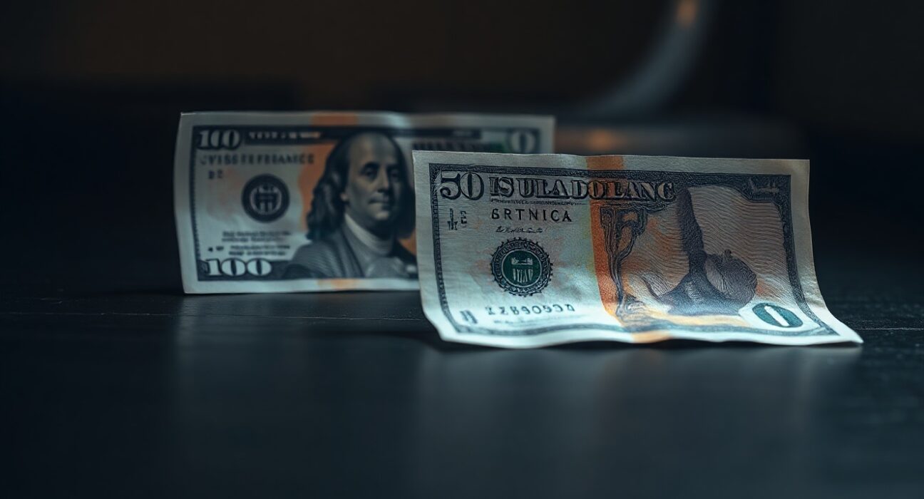 Swiss Franc and US Dollar banknotes on a desk, illustrating forex market movements.