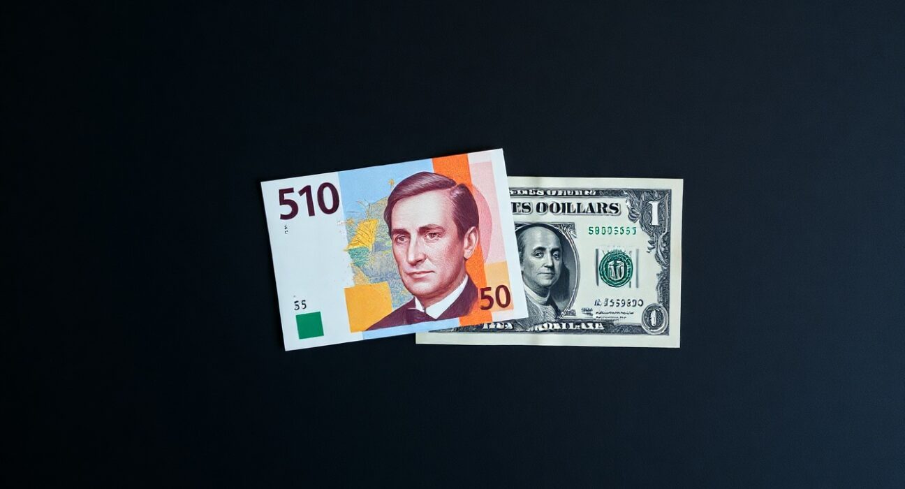 Swiss Franc and US Dollar banknotes representing currency market movement