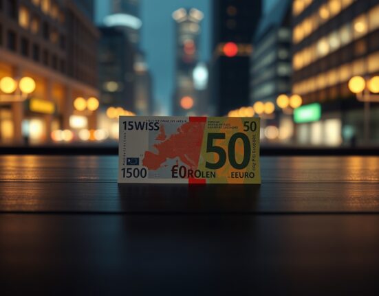Swiss Franc and Euro banknotes on desk representing forex analysis