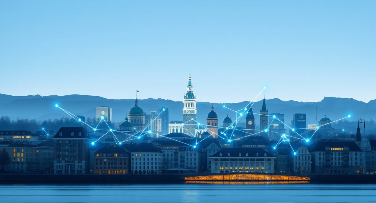 Switzerland's Crypto Valley in Zug symbolizes the nation's dominance in European blockchain investment.
