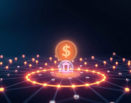 Digital interface showing an instant stablecoin swap with a tokenized real-world asset network