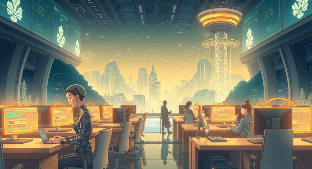 AI journalism partnership between Symbolic.ai and News Corp transforming financial news production