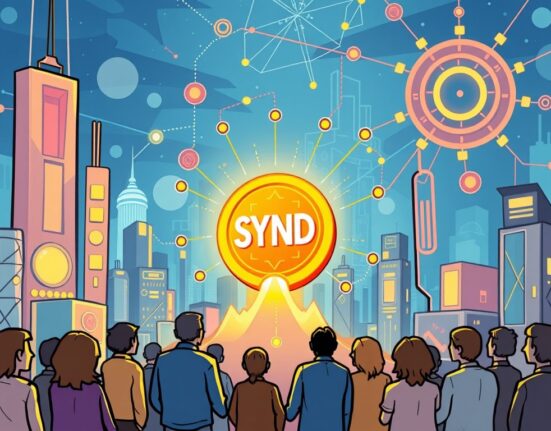 Cartoon illustration showing the highly anticipated SYND token launch, symbolizing Syndicate's new era in DAO infrastructure.