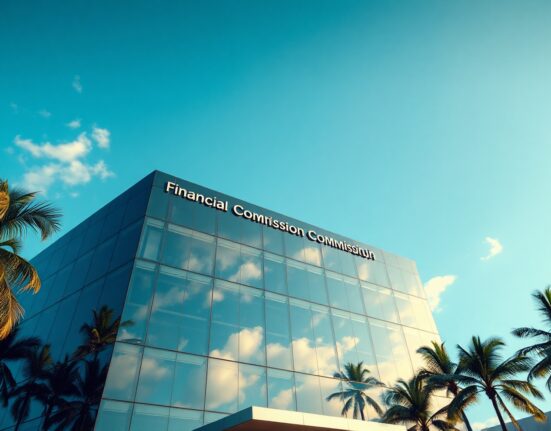 Exterior of the Financial Services Commission of Mauritius building in Port Louis