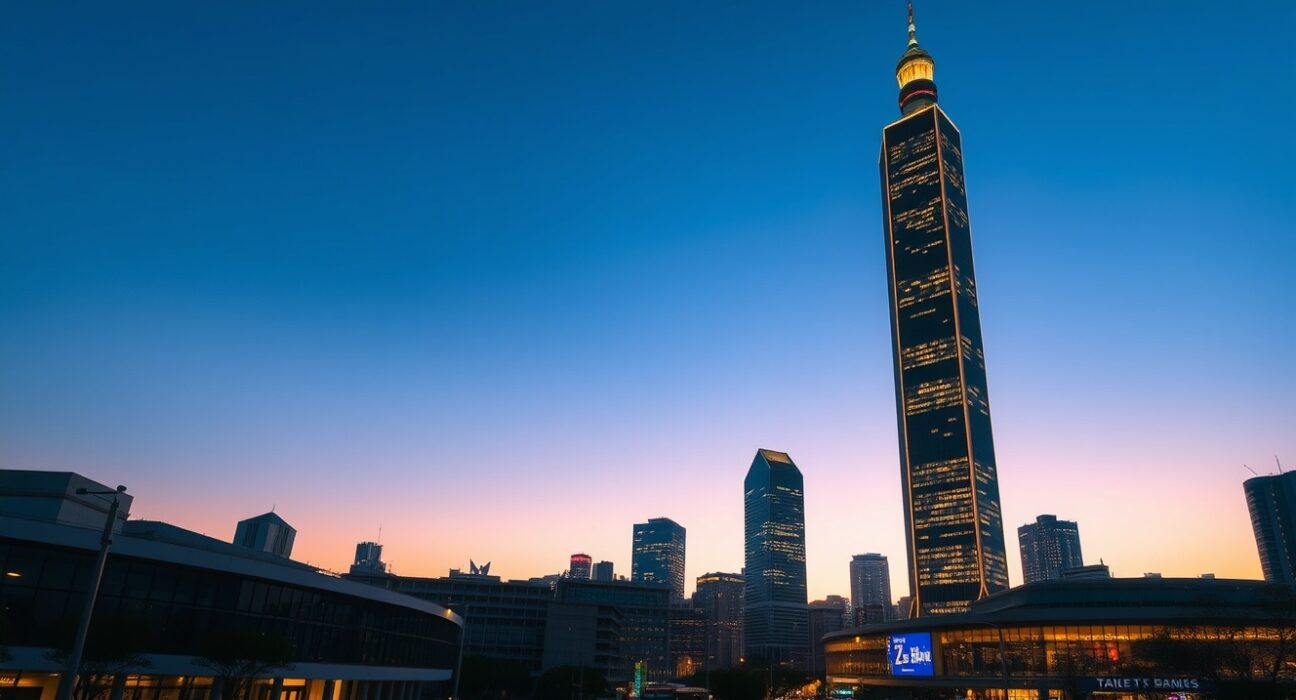 Taiwan economic growth illustrated by Taipei skyline at dusk, reflecting CBC monetary policy stance and UOB analysis