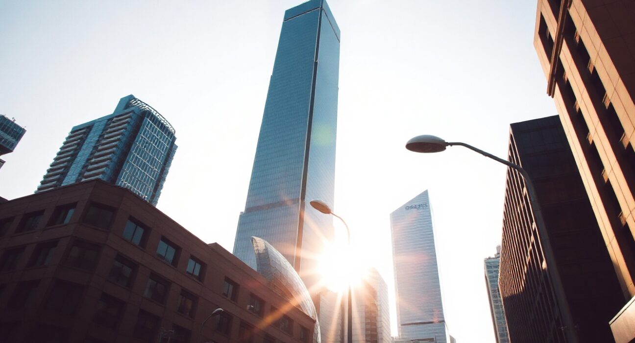 Taipei 101 tower and city skyline at golden hour, symbolizing Taiwan's economic growth