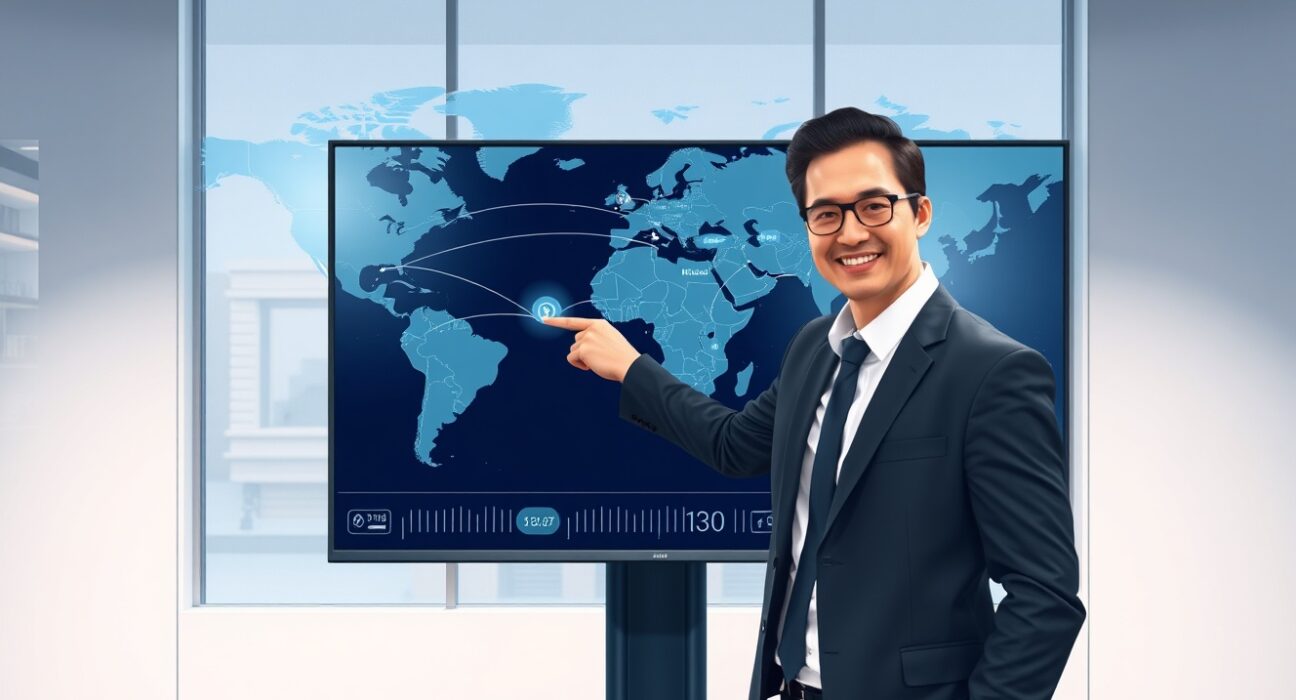 Tazapay global cross-border payment infrastructure visualization showing international transaction flows