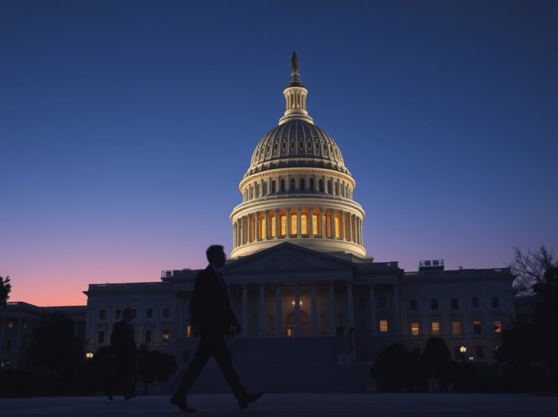 U.S. Capitol building representing Congressional debate on the critical CBDC ban and market structure legislation.