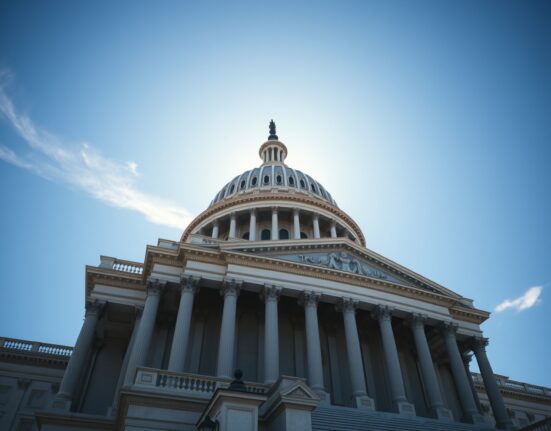 United States Capitol building in Washington D.C. on a sunny day
