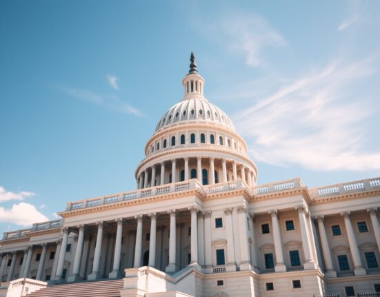 United States Capitol building on a sunny day, representing the legislative process for the CLARITY Act.