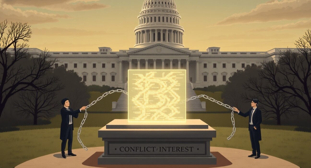 Political conflict blocking cryptocurrency regulation bill CLARITY Act in Washington D.C.