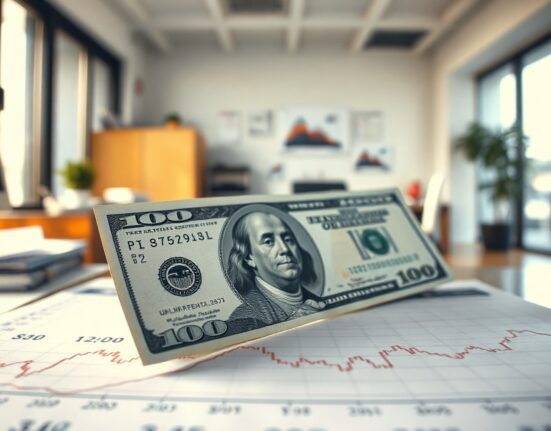 US dollar banknote with economic chart in background, symbolizing currency analysis