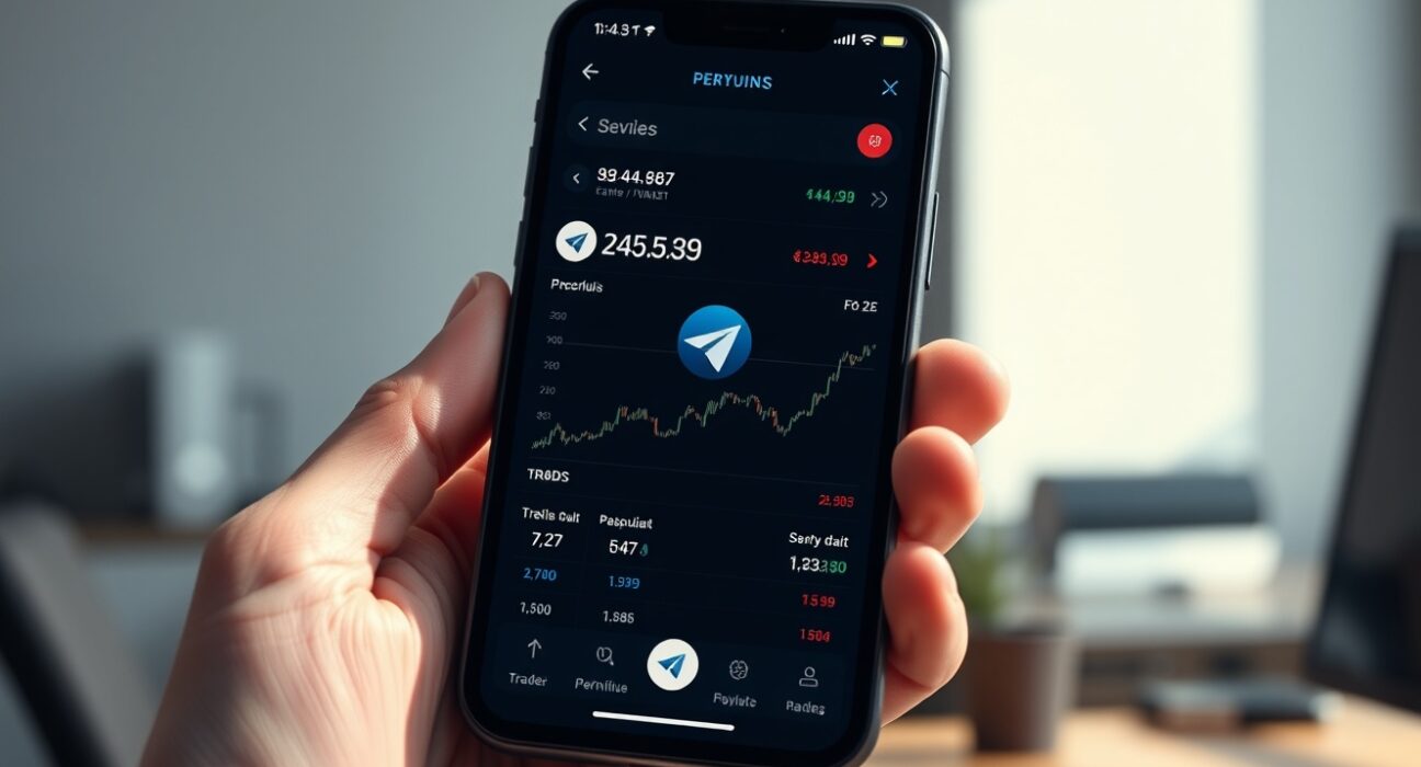 Telegram Wallet interface showing Lyra perpetual futures trading integration for cryptocurrency derivatives.