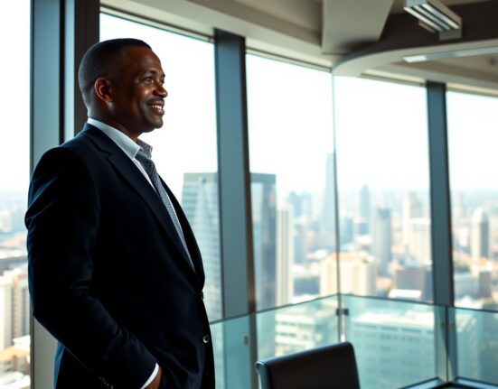 Wilfred Obasi, new TenTrade Regional Director for Africa, in a modern office setting