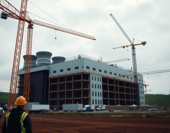 Construction of a large data center facility in rural Kentucky for TeraWulf and Anthropic partnership
