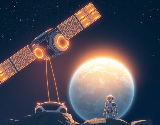 Tesla Dojo3 chip enabling space-based artificial intelligence compute for orbital data centers.