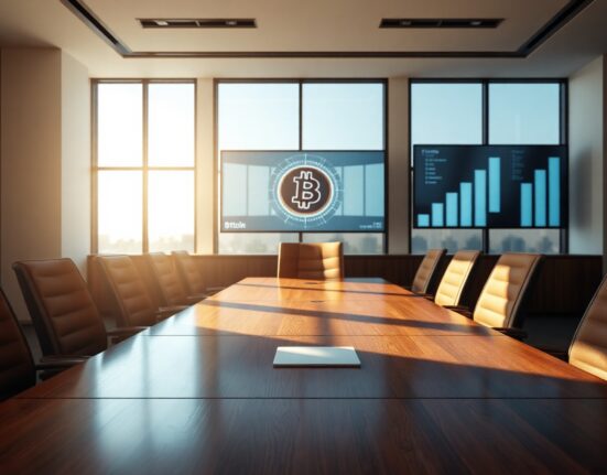 Modern corporate boardroom with empty chair representing new independent director appointment