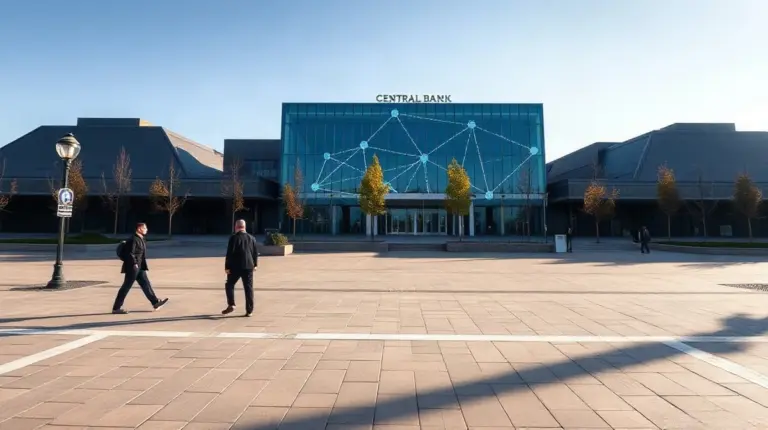 Modern financial district in Alatau, Kazakhstan, where a tenge-backed stablecoin pilot is being studied with Tether.
