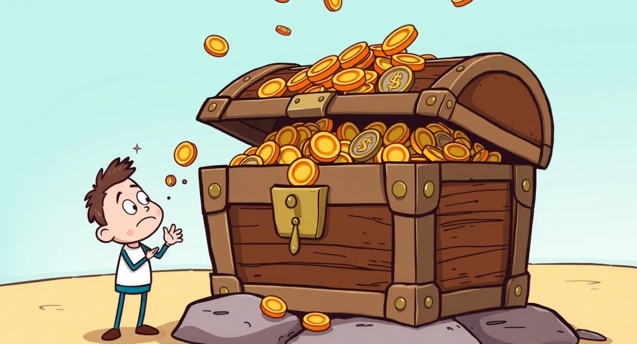 Cartoon illustrating exaggerated Tether liquidity concerns versus its stable financial foundation.