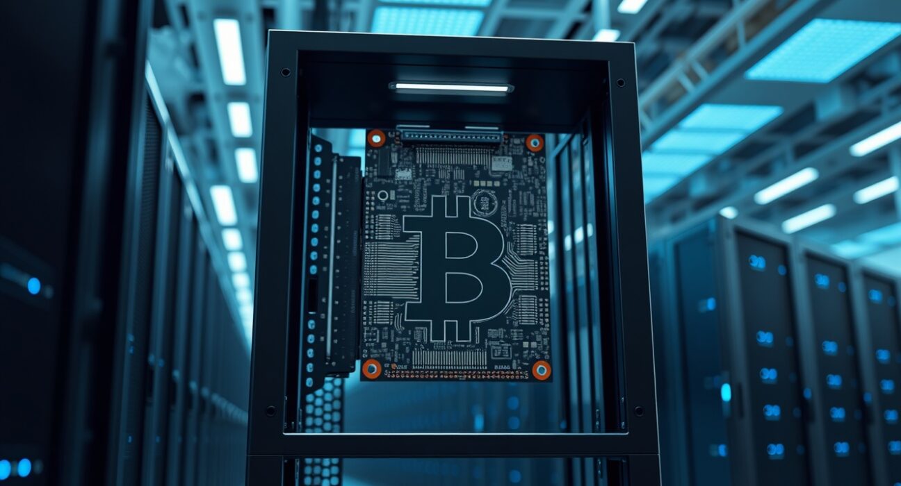 Tether modular Bitcoin mining system with Canaan hashboard modules in a data center