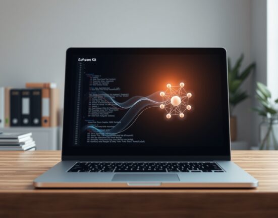 Tether QVAC SDK open-source AI development tool interface on a laptop screen.