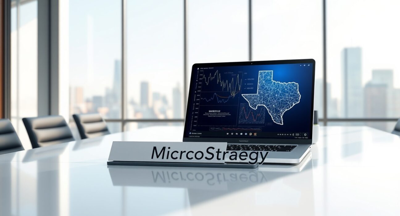 Corporate analysis of MicroStrategy's Bitcoin investment strategy and Texas Capital's stock rating.