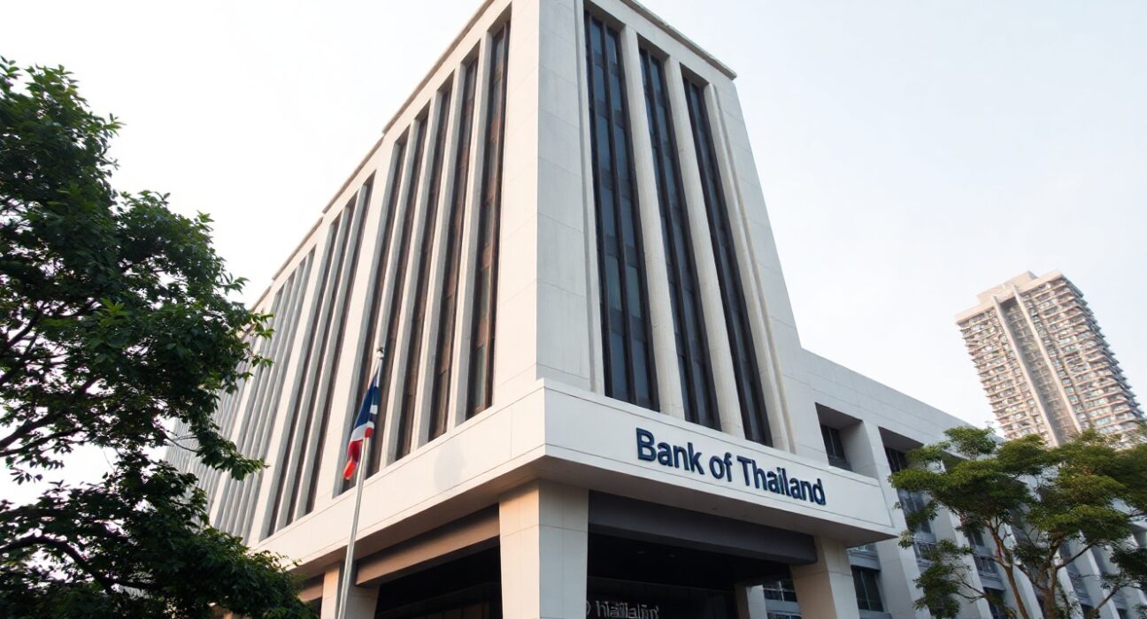 Bank of Thailand headquarters in Bangkok, symbolizing monetary policy decisions affecting the Thai baht.