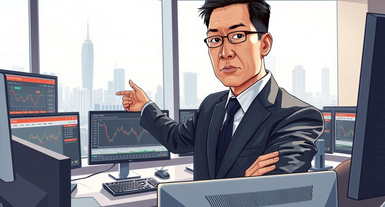 Financial analyst monitoring Thai Baht exchange rate volatility amid geopolitical tensions affecting Bank of Thailand policy