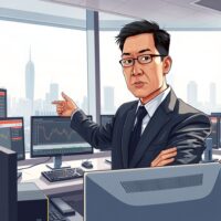 Financial analyst monitoring Thai Baht exchange rate volatility amid geopolitical tensions affecting Bank of Thailand policy