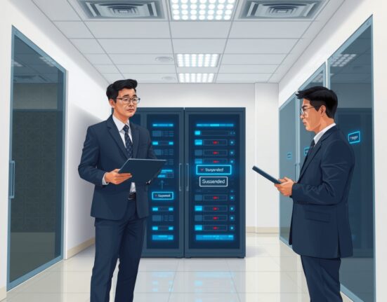 Thai regulatory official monitoring secure servers after crypto accounts frozen for money laundering concerns.