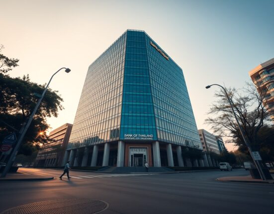 Bank of Thailand building in Bangkok, symbolizing the central bank's monetary policy decision amid stagflation risks