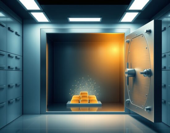Secure vault holding tokenized gold bullion backing the thUSD stablecoin.