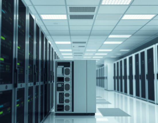 Nvidia Vera Rubin AI computing system in a modern research lab, representing the Thinking Machines Lab partnership.