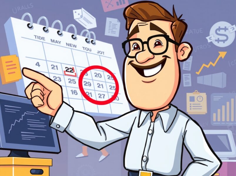 Essential calendar showing this week's key financial events with economic indicators and market timelines