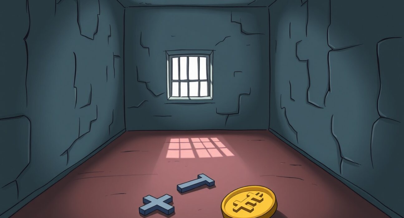 A cartoon image symbolizing the end of the Thodex founder's saga, reflecting consequences of large-scale crypto fraud.