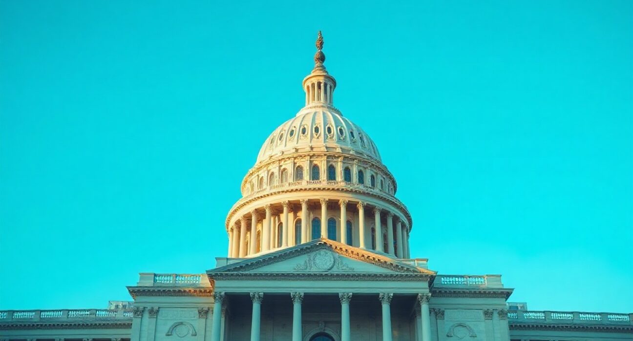 US Capitol building on a clear day, symbolizing Senate legislative action on the Clarity Act.