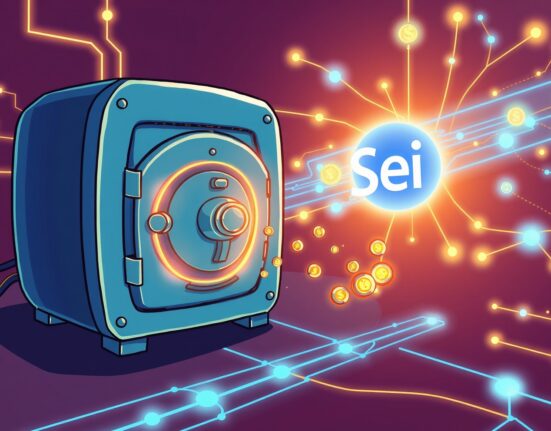 A cartoon illustration showing the innovative launch of a tokenized private equity fund on the Sei network, expanding digital finance.