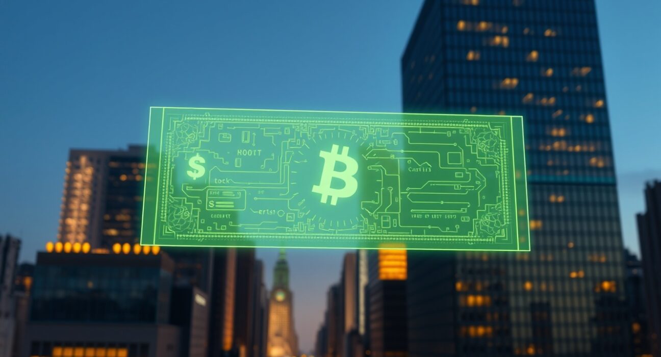 Digital transformation of traditional stock certificates into blockchain tokens representing the tokenized stocks regulatory debate.